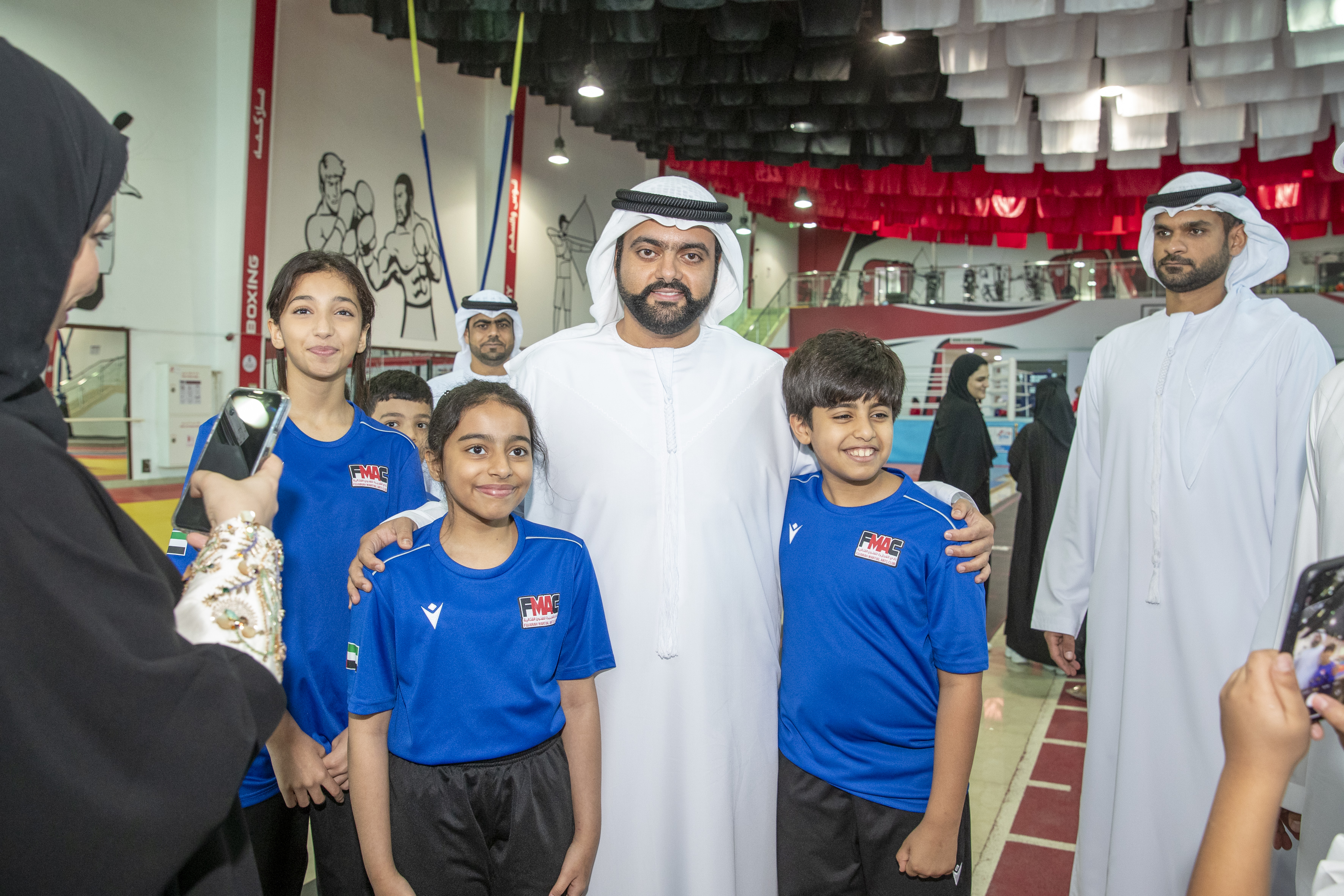 Mohammed Al Sharqi visits the Fujairah Martial Arts Club and learns about the progress of the Future Generations Program