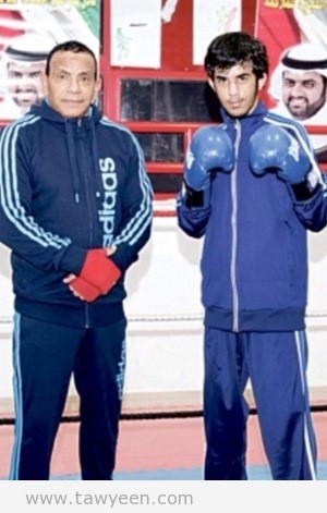 Fujairah Martial Arts Club boxer Abdullah Al Mulla gives the UAE a Gulf gold medalميدالية