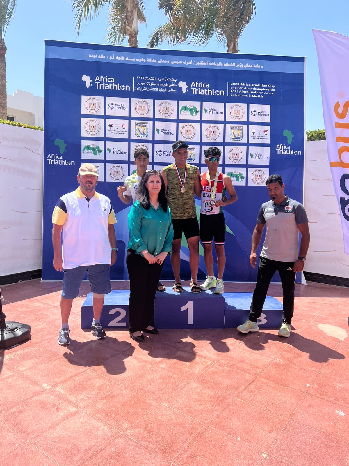 Al-Yamahi wins the silver medal of the Arab Championship for  Triathlon