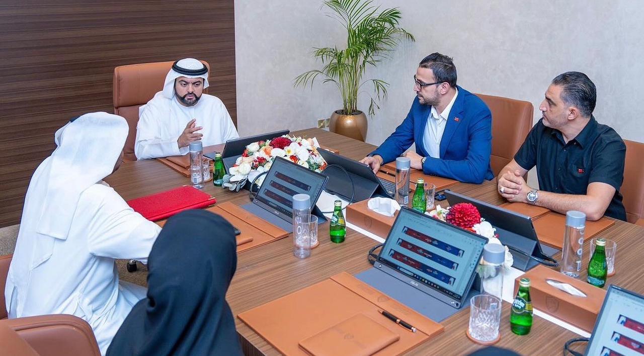 Mohammed Al Sharqi meets with the organizing committee of the Arab Cup and the 11th Fujairah International Taekwondo Championships and reviews its preparations