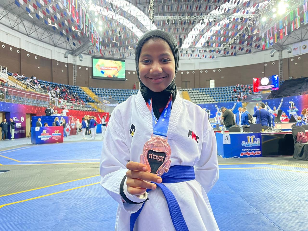 14 colored medals for the Cubs and Zahrat of Fujairah martial arts In the closing day competitions of the Fujairah International Taekwondo Championship