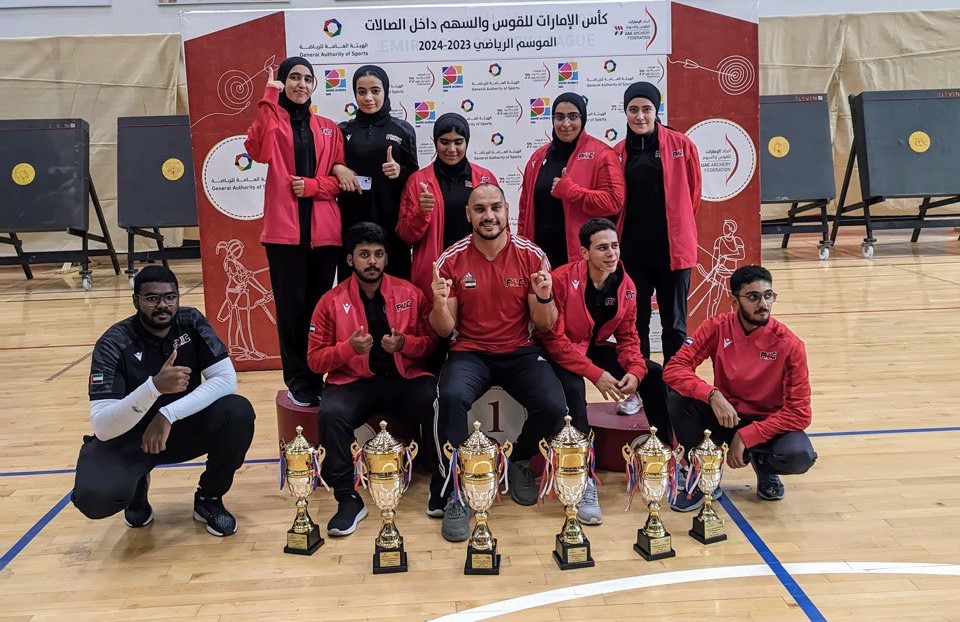 Fujairah Martial Arts Club wins three gold, two silver and three bronze medals in the UAE Indoor Bow and Arrow Championship